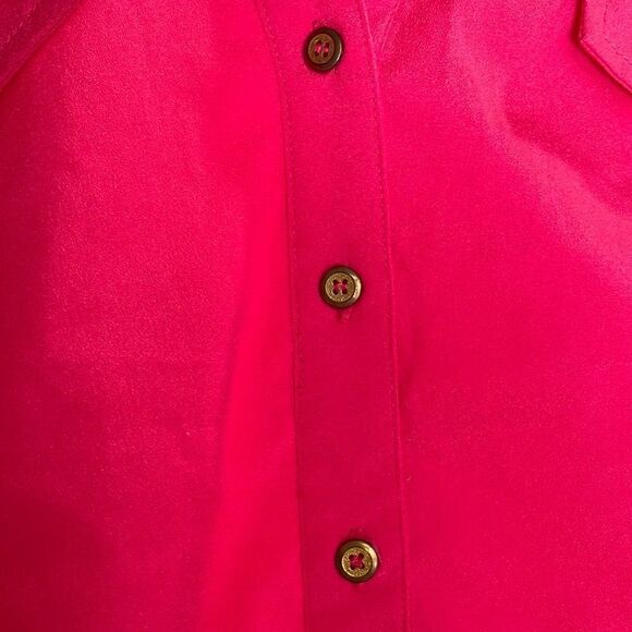 Sleeveless Button Blouse Hot Pink - Picture 7 of 7